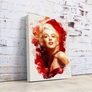 Marilyn Monroe Watercolor Portrait Canvas Print 18x24